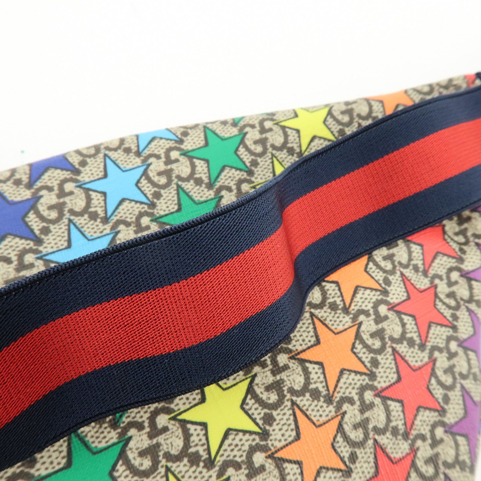 GUCCI Children's GG Supreme Body Waist Bag Multicolor Star Motif 502095