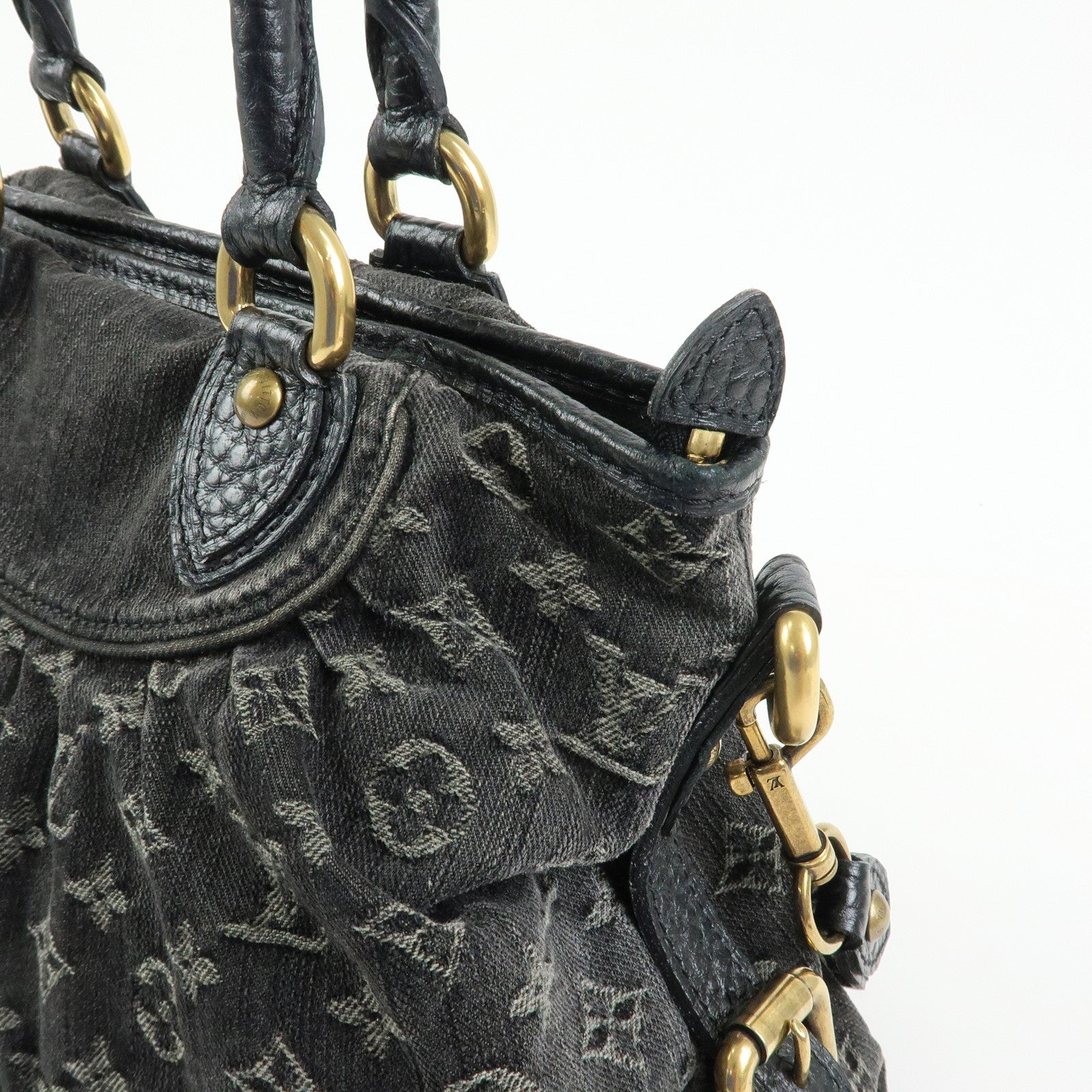 Louis Vuitton Monogram Denim Neo Cabby MM 2Way Bag Noir M95351