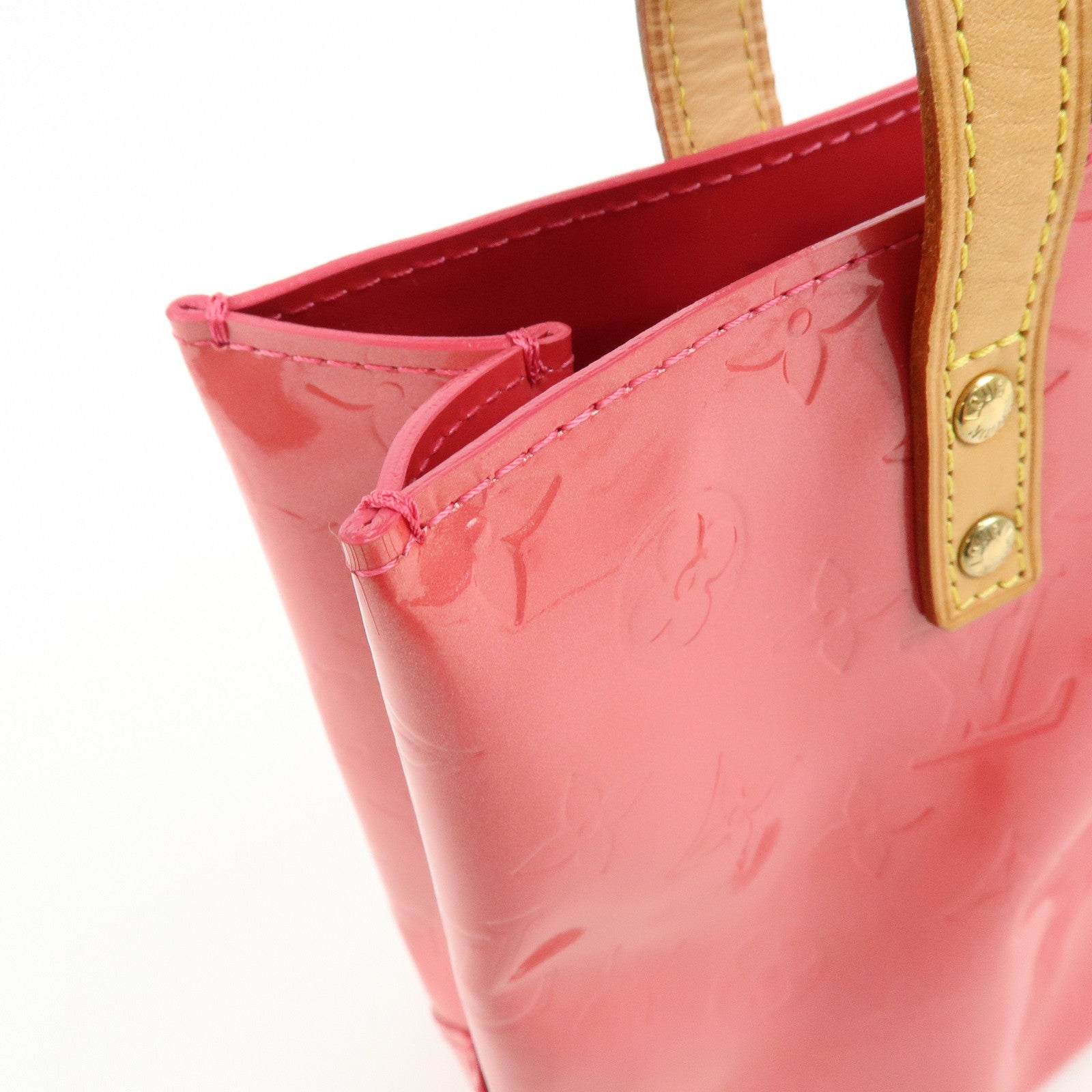 Louis Vuitton Monogram Vernis Reade PM Hand Bag Framboise M9132F