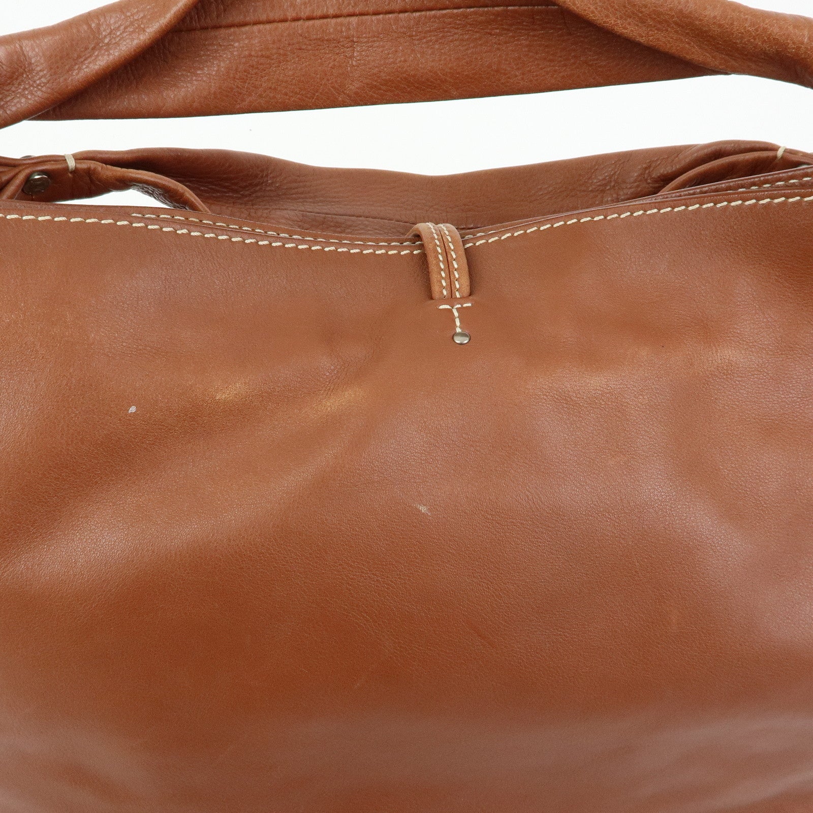 CELINE Bittersweet Leather Shoulder Bag Hand Bag Brown