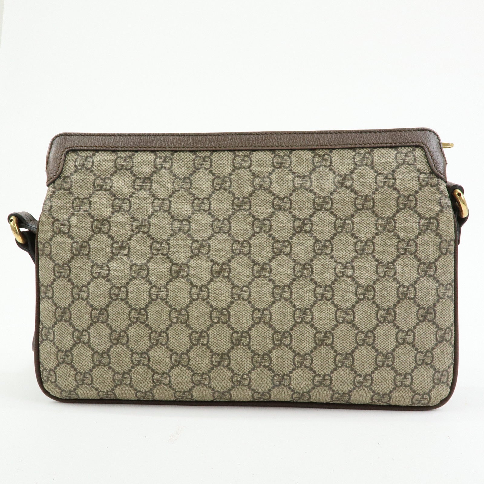 GUCCI Ophidia Sherry GG Supreme Leather Shoulder Bag Beige Brown 523354