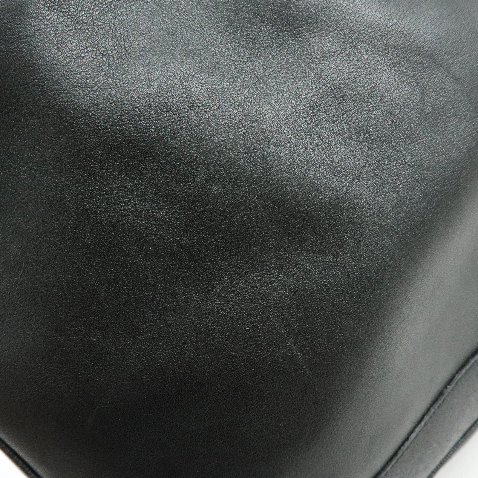 GUCCI Bamboo Leathe Hand Bag Shoulder Bag Black 001・4095
