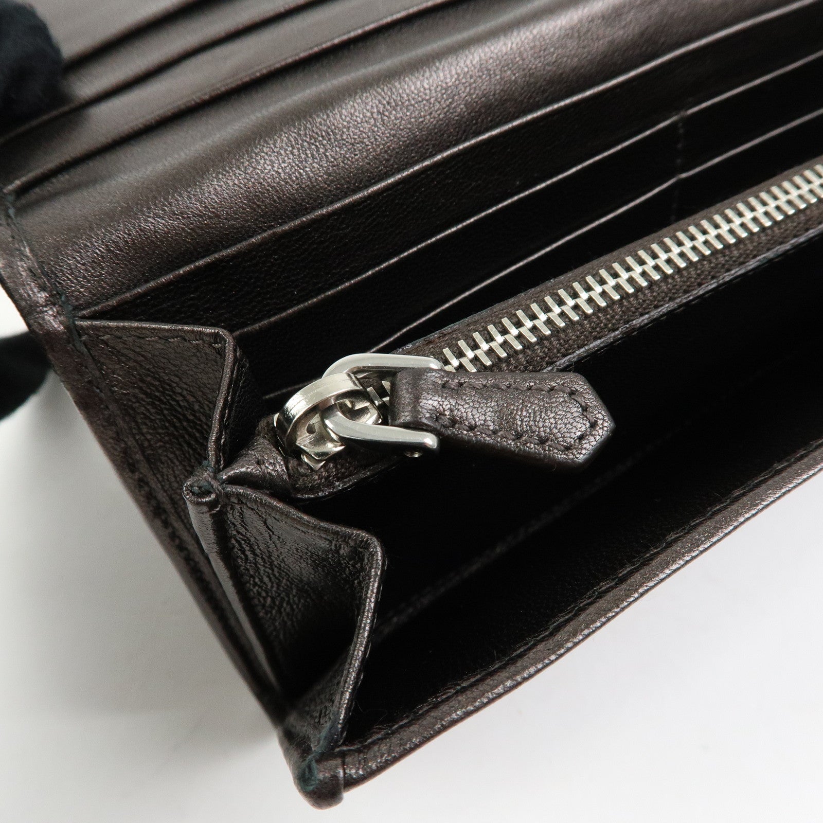 PRADA Logo Nappa Gaufre Leather Flap Bi-fold Long Wallet Bronze 1M1132