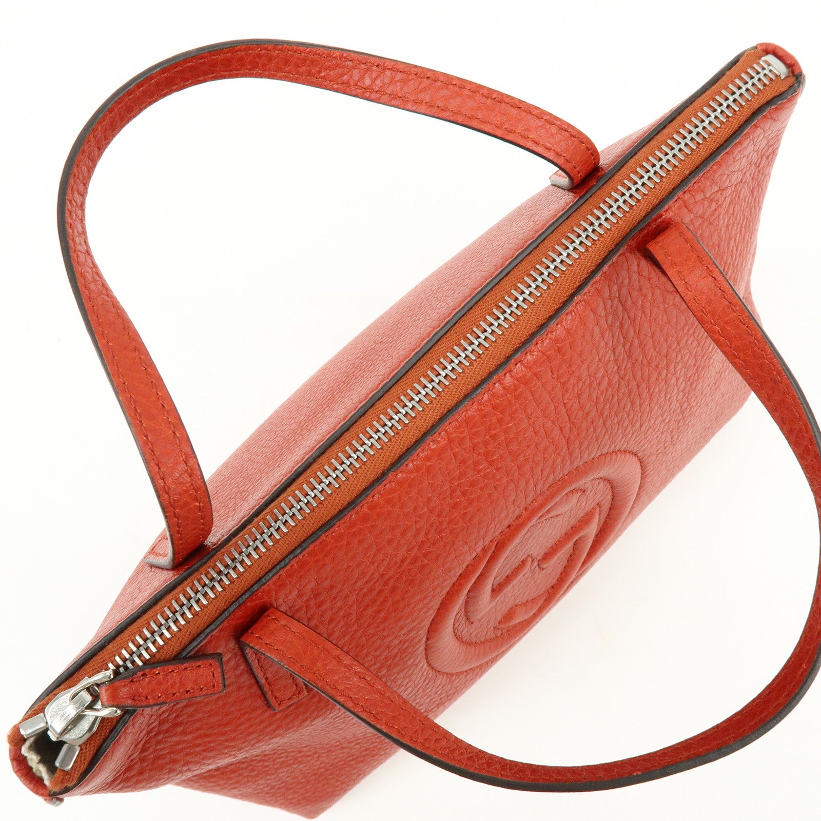 GUCCI Children's Interlocking G SOHO Leather Hand Bag Red 340618