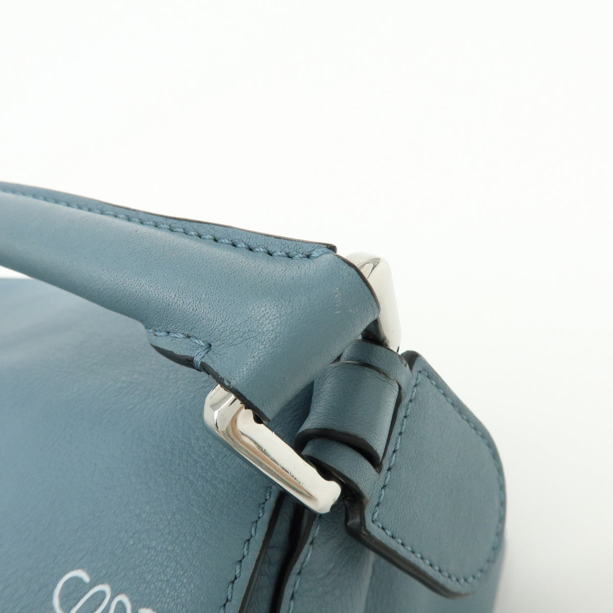 LOEWE Anagram Puzzle Bag Leather 2Way Bag Hand Shoulder Bag Light Blue
