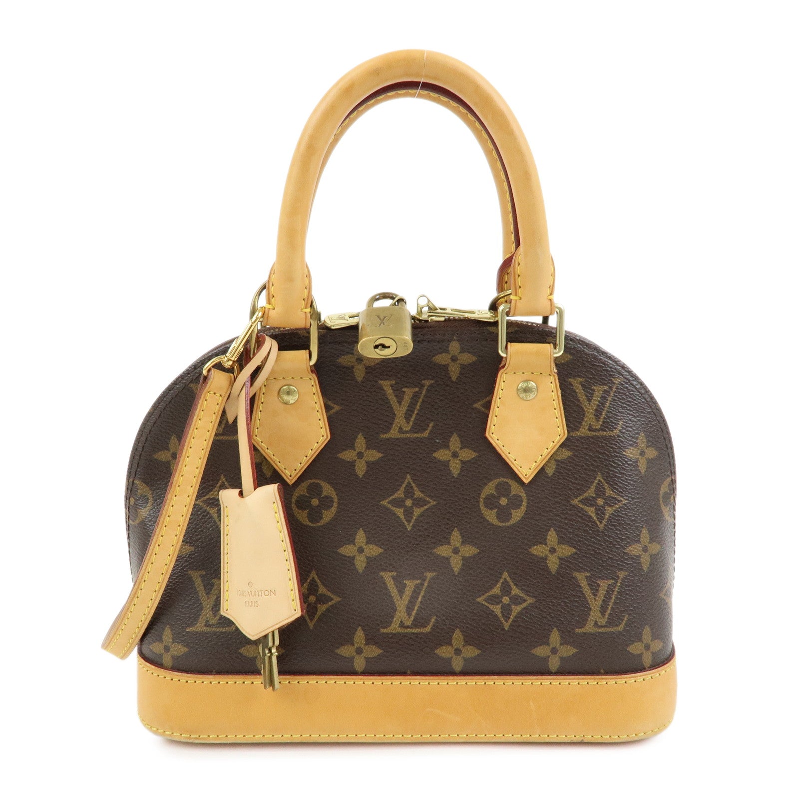 Louis Vuitton Monogram Alma BB 2 Way Hand Bag Shoulder Bag Brown M53152
