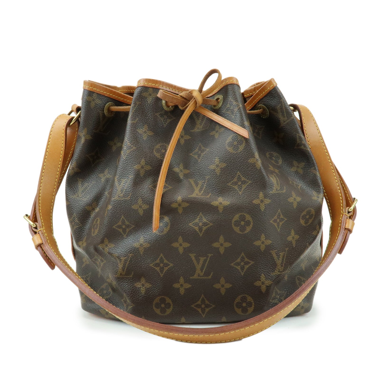 Louis Vuitton Monogram Canvas Petit Noe Shoulder Bag Brown M42226