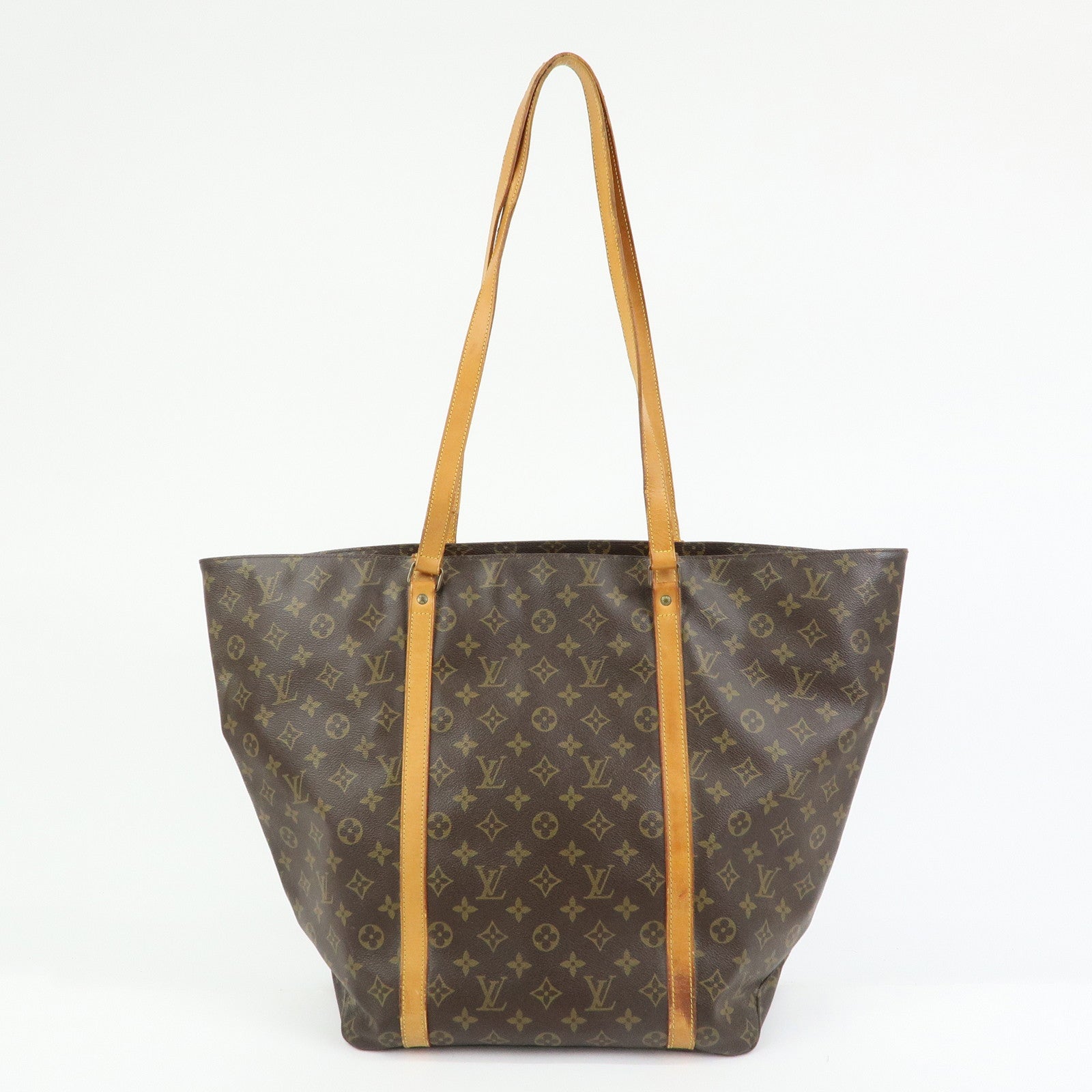Louis Vuitton Monogram Sac Shopping GM Canvas Shoulder Bag Brown M51110