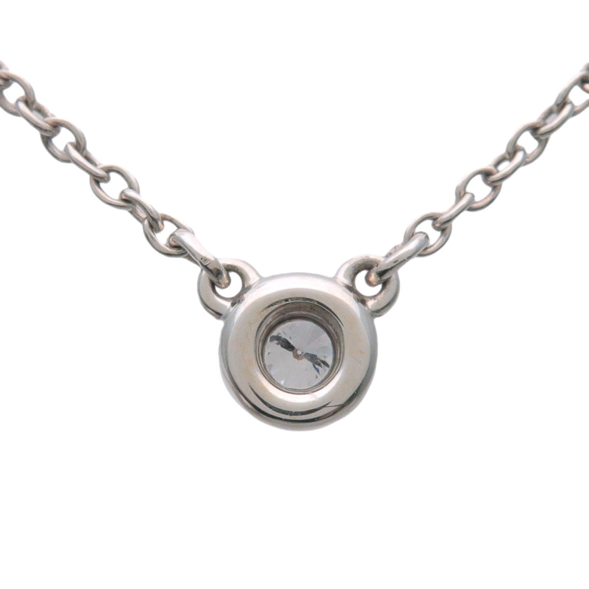 Tiffany & Co By The Yard 1P Diamond Necklace SV925 Silver