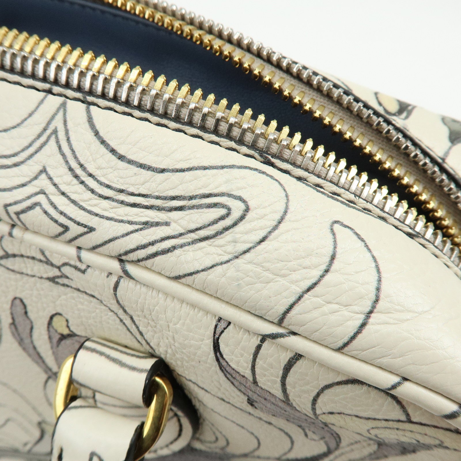 PRADA x James Jean Triangle Logo Calf Skin 2Way Shoulder Bag 1BB113