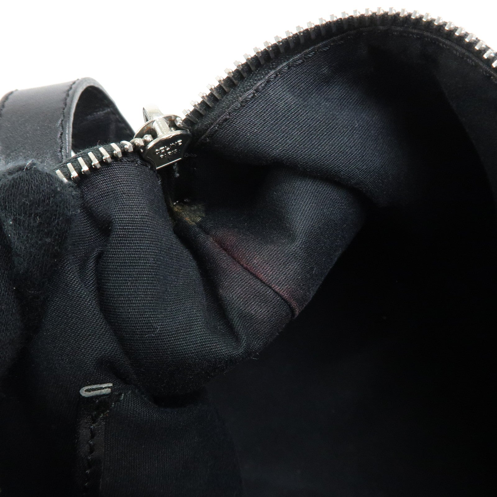 CELINE C Macadam Suede Leather Shoulder Bag Hand Bag Black