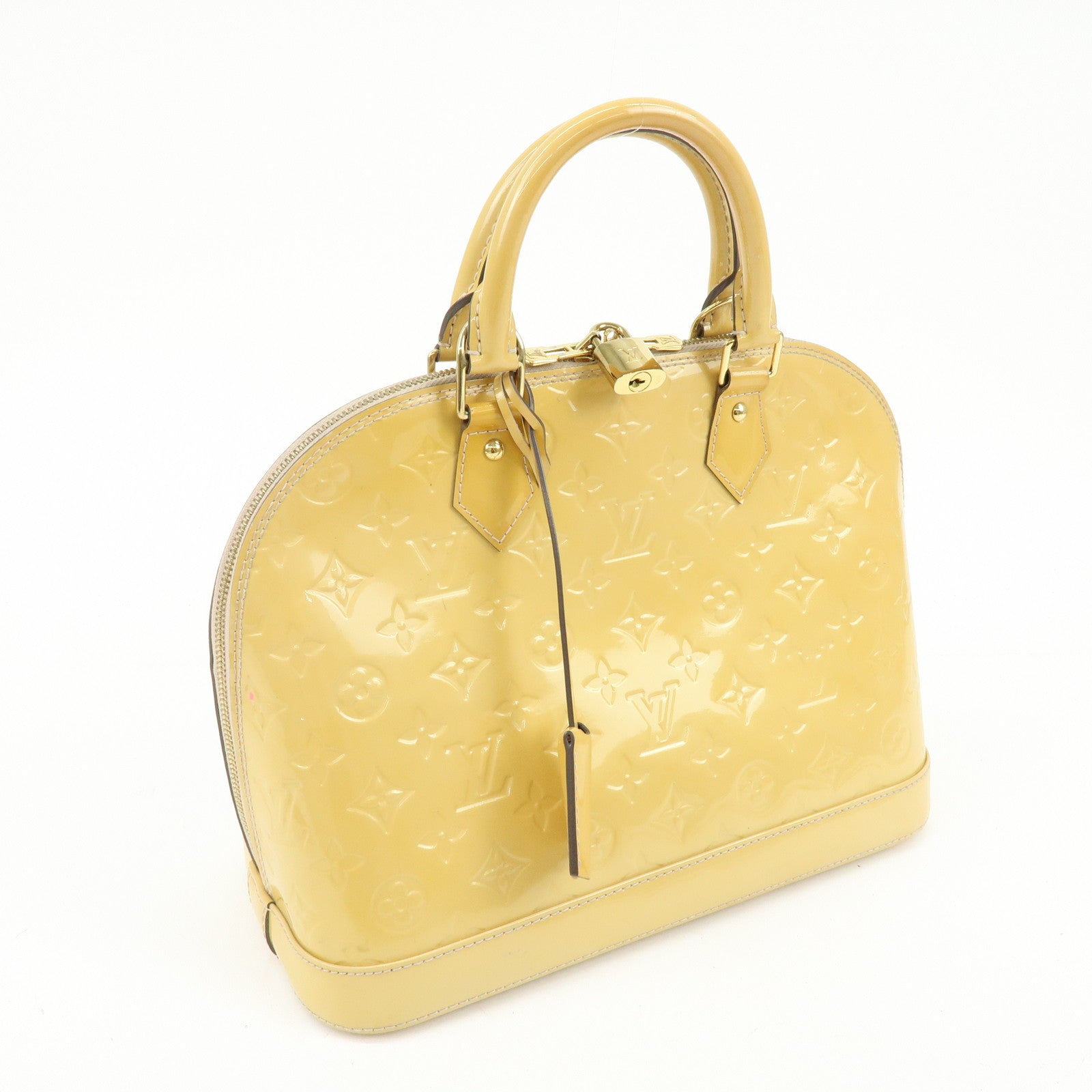 Louis Vuitton Monogram Vernis Alma PM Hand Bag Rose Florentins M91614