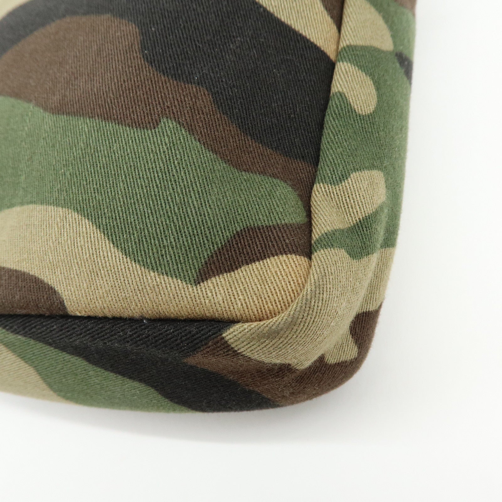 SAINT LAURENT PARIS Canvas Leather Shoulder Bag Camouflage 581700