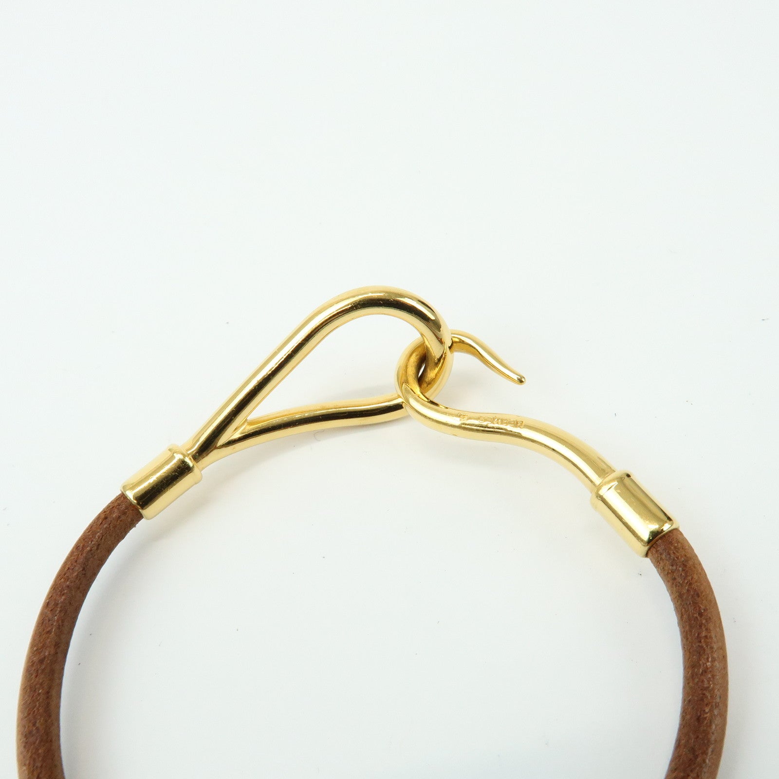 HERMES Set of 2 Jumbo Choker Jumbo Double Choker Leather Bracelet