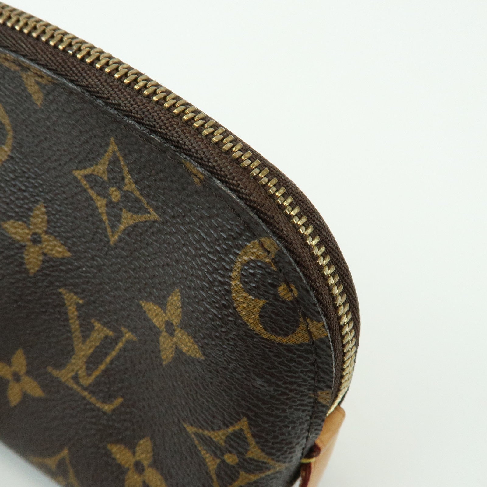 Louis Vuitton Monogram Pochette Cosmetic PM Pouch Brown M47515