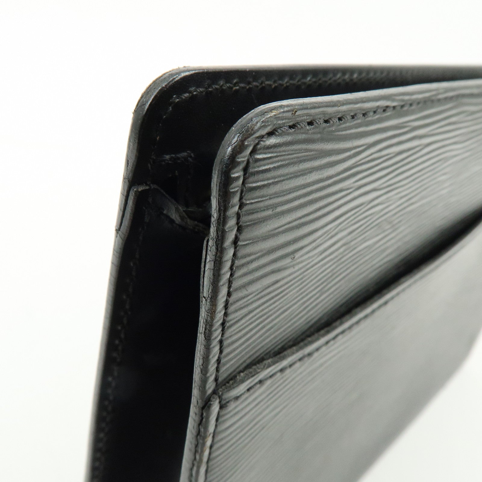 Louis Vuitton Epi Pochette Homme Clutch Bag Flat Pouch Noir M52522