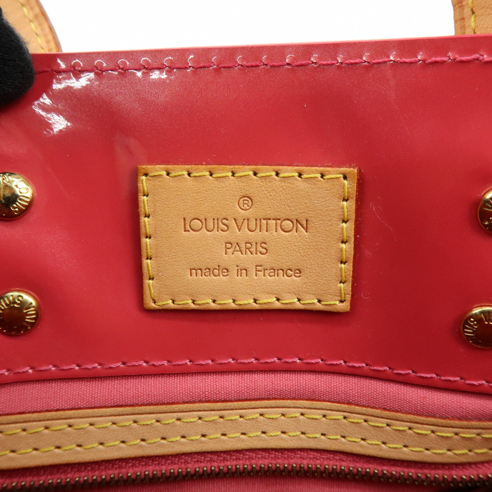 Louis Vuitton Monogram Vernis Reade PM Hand Bag Framboise M9132F