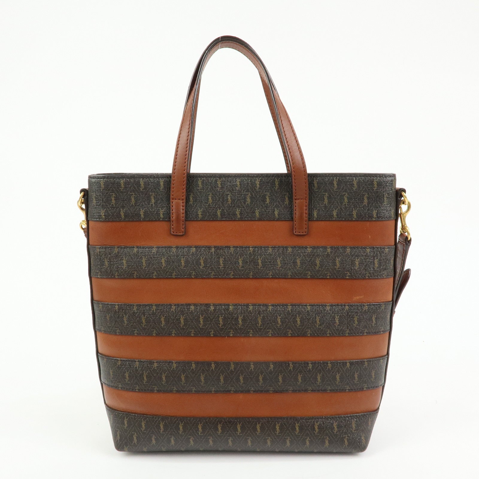 SAINT LAURENT PARIS Le Monogramme Toy Shopping Bag PVC Leather Tote Bag