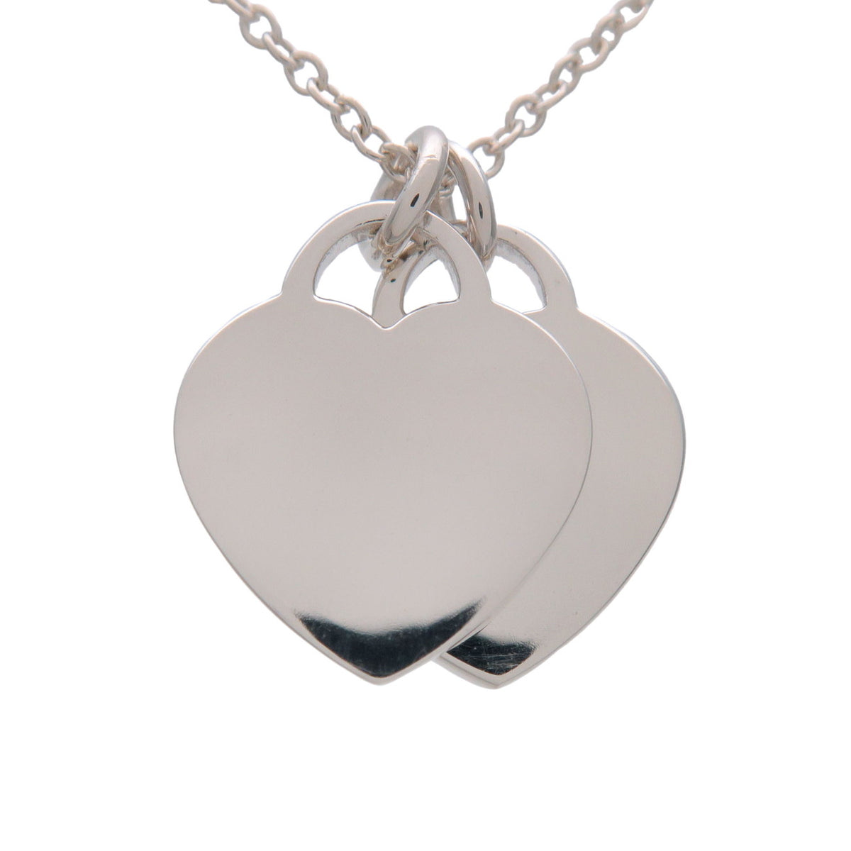 Tiffany & Co Return to Tiffany Mini Double Heart Tag Necklace SV925