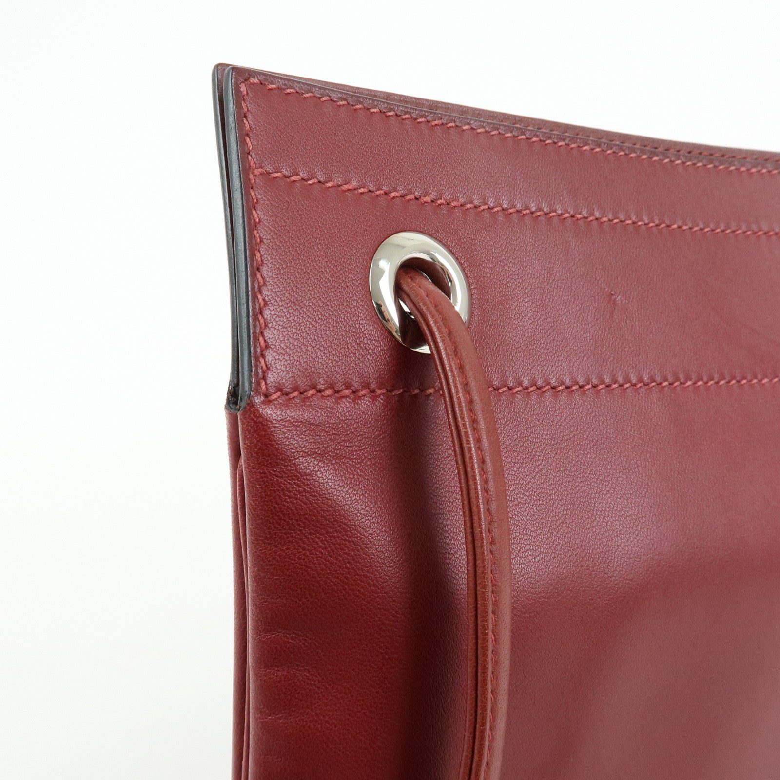 HERMES Sac Aline Mini Veau Swift Shoulder Bag C Stamped Rouge H