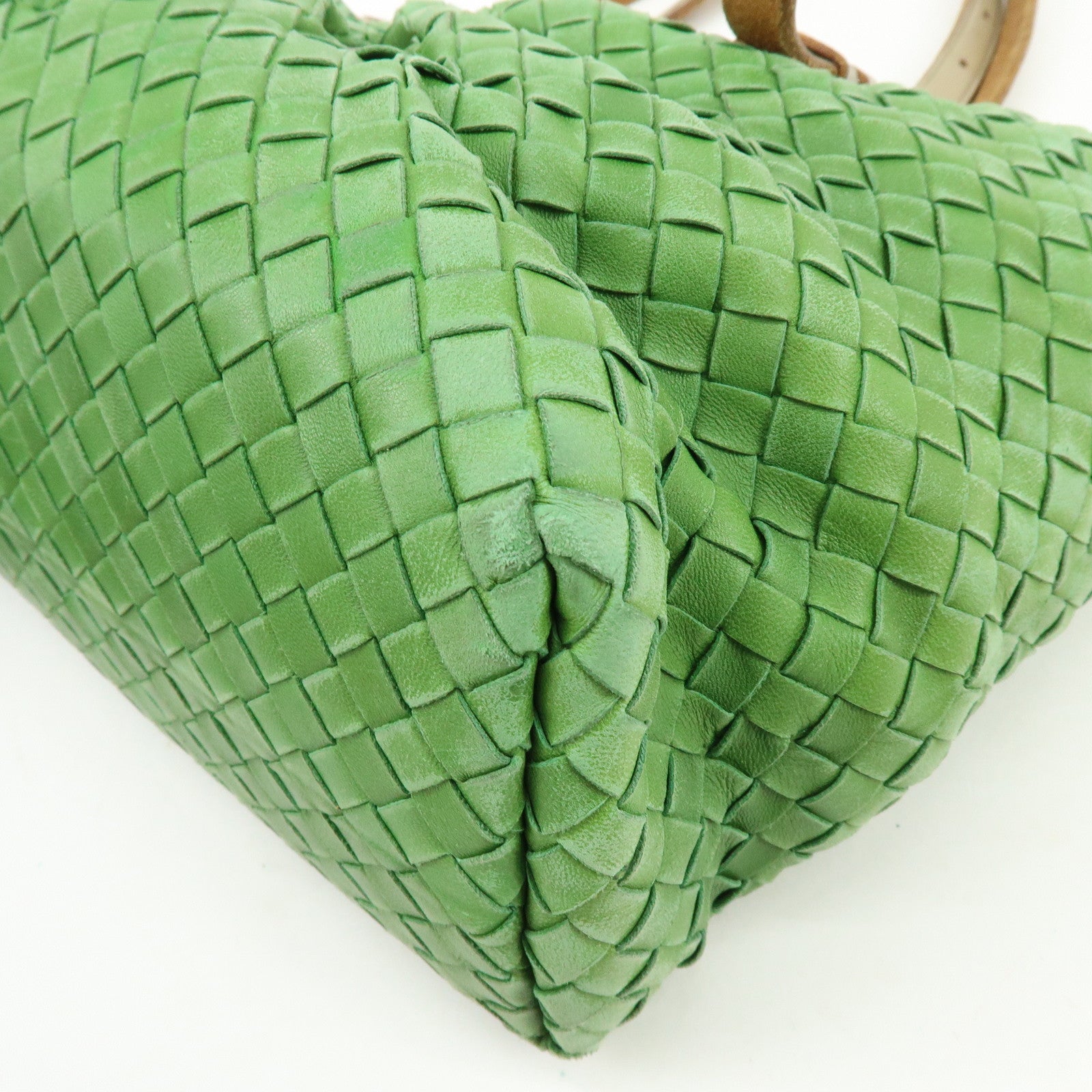 BOTTEGA VENETA Intrecciato Flower Shoulder Bag Tote Bag Green 169759