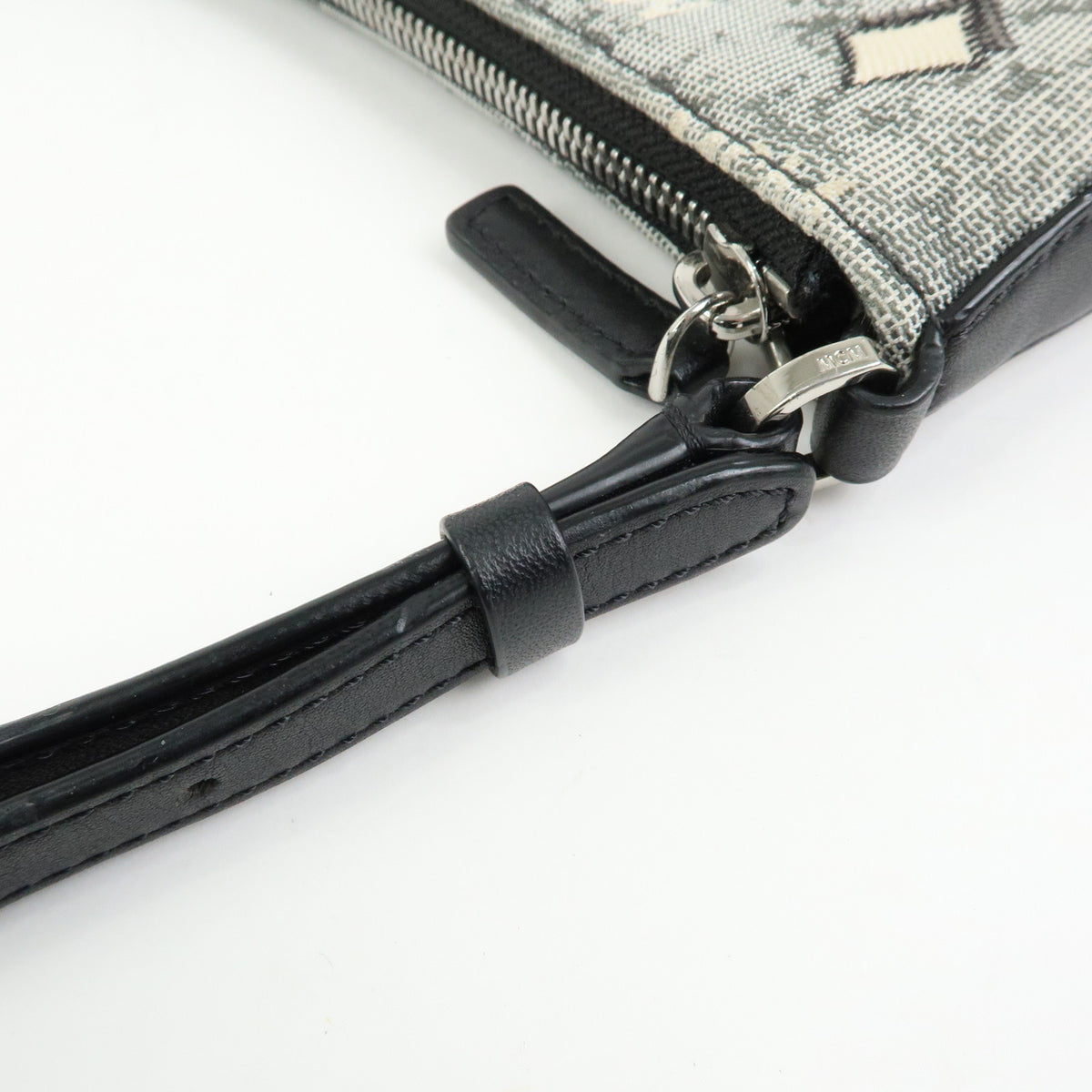 MCM Visetos Jacquard Canvas Leather 2Way Bag Shoulder Bag Grey Black