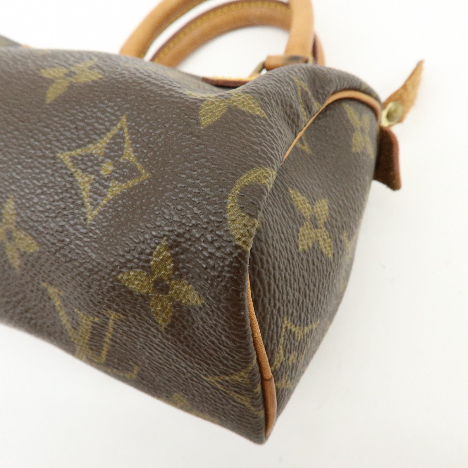 Louis Vuitton Monogram Mini Speedy Hand Bag and Strap Brown M41534 Lot