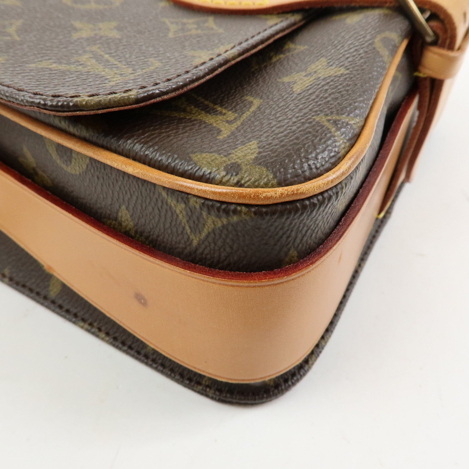 Louis Vuitton Monogram Cartouchiere MM Shoulder Bag Brown M51253
