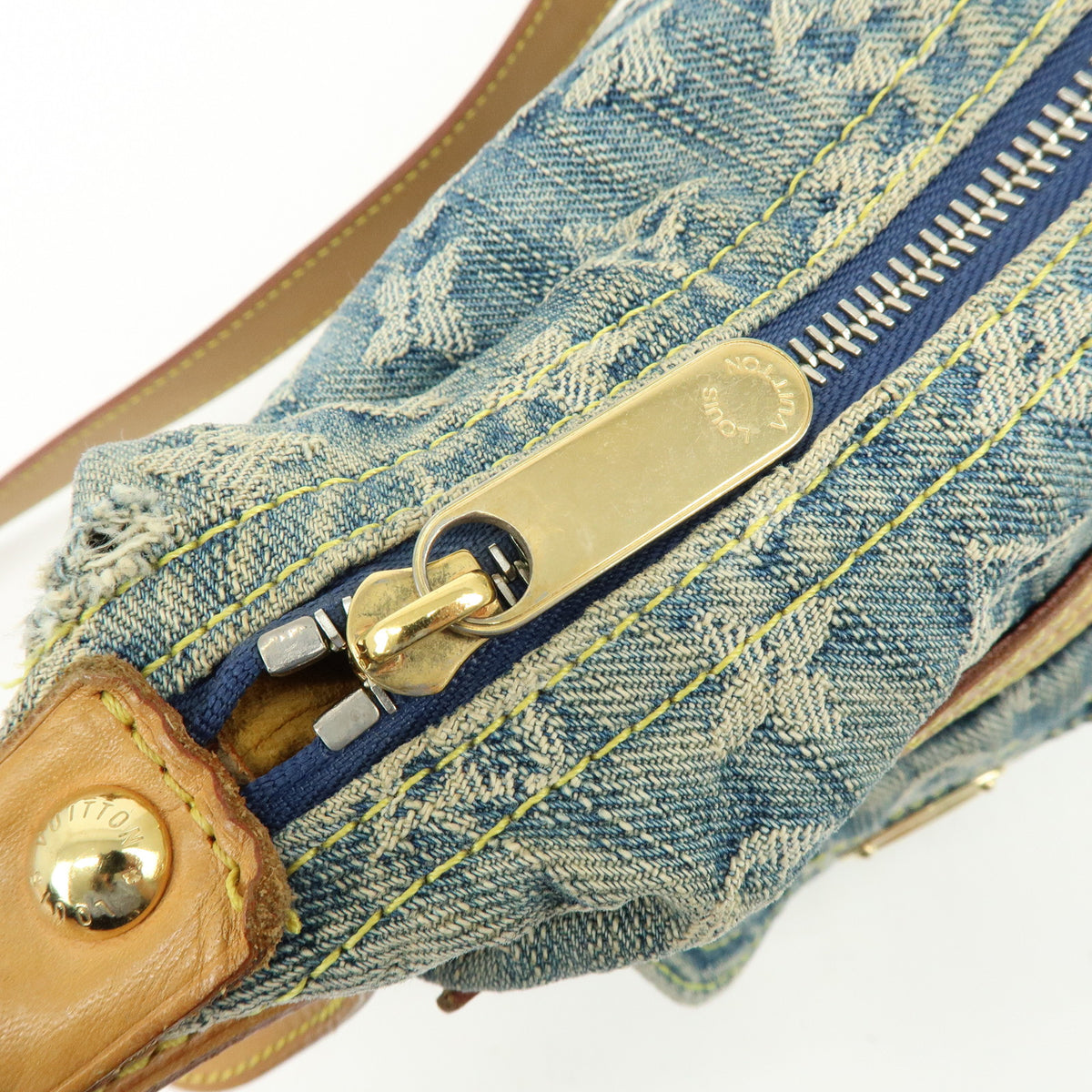 Louis Vuitton Monogram Denim Baggy PM 2Way Bag Shoulder Bag M95049