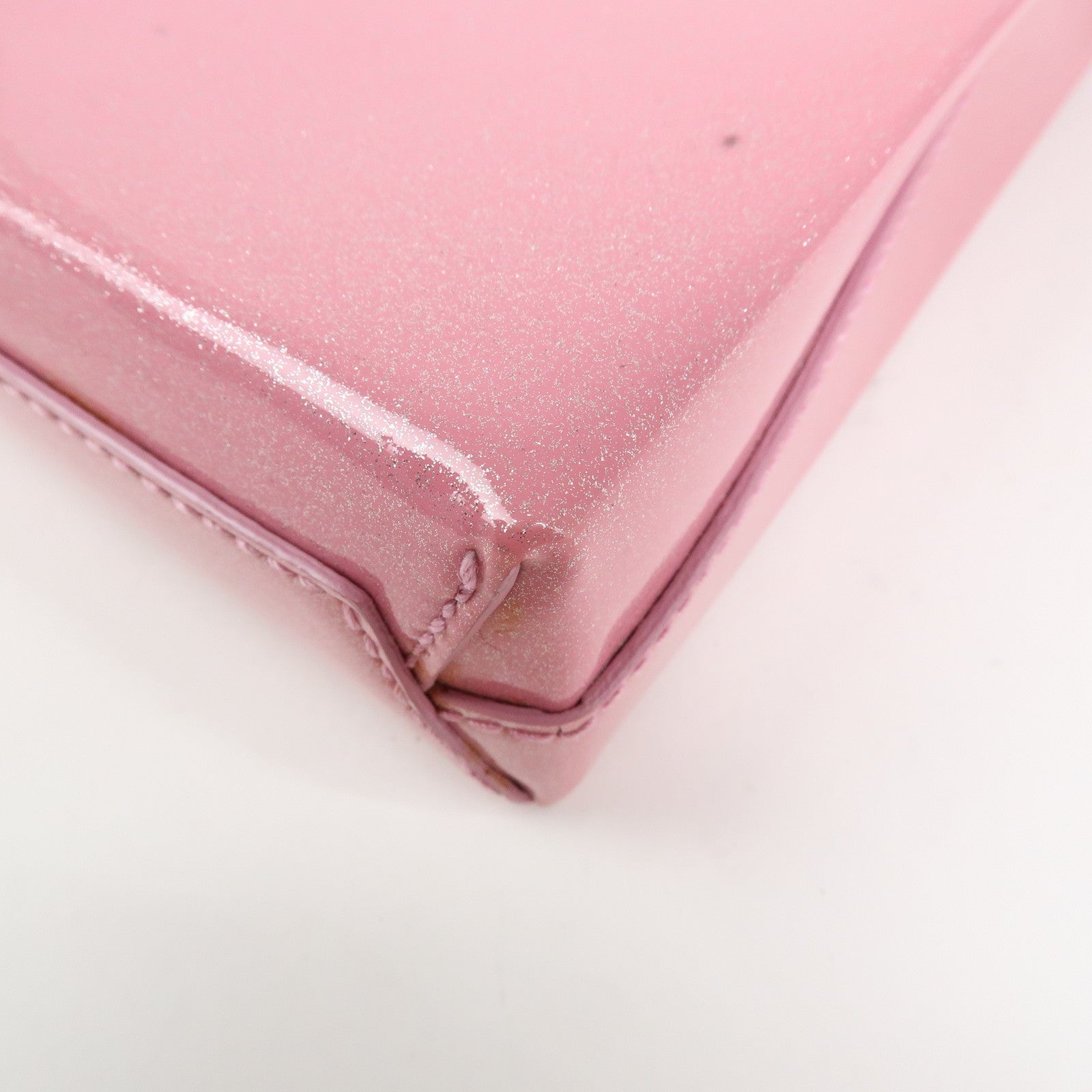 BALENCIAGA Patent Leather Shopping Phone Holder 2Way Bag Pink 593826