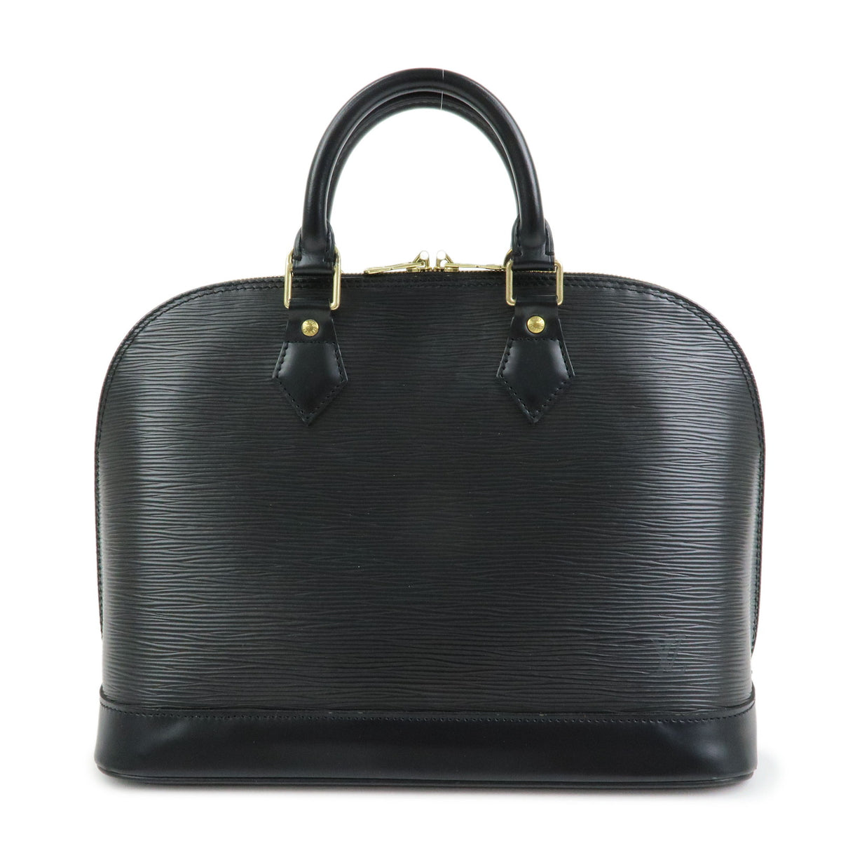 Louis Vuitton Epi Alma Leather Hand Bag Noir Black M52142