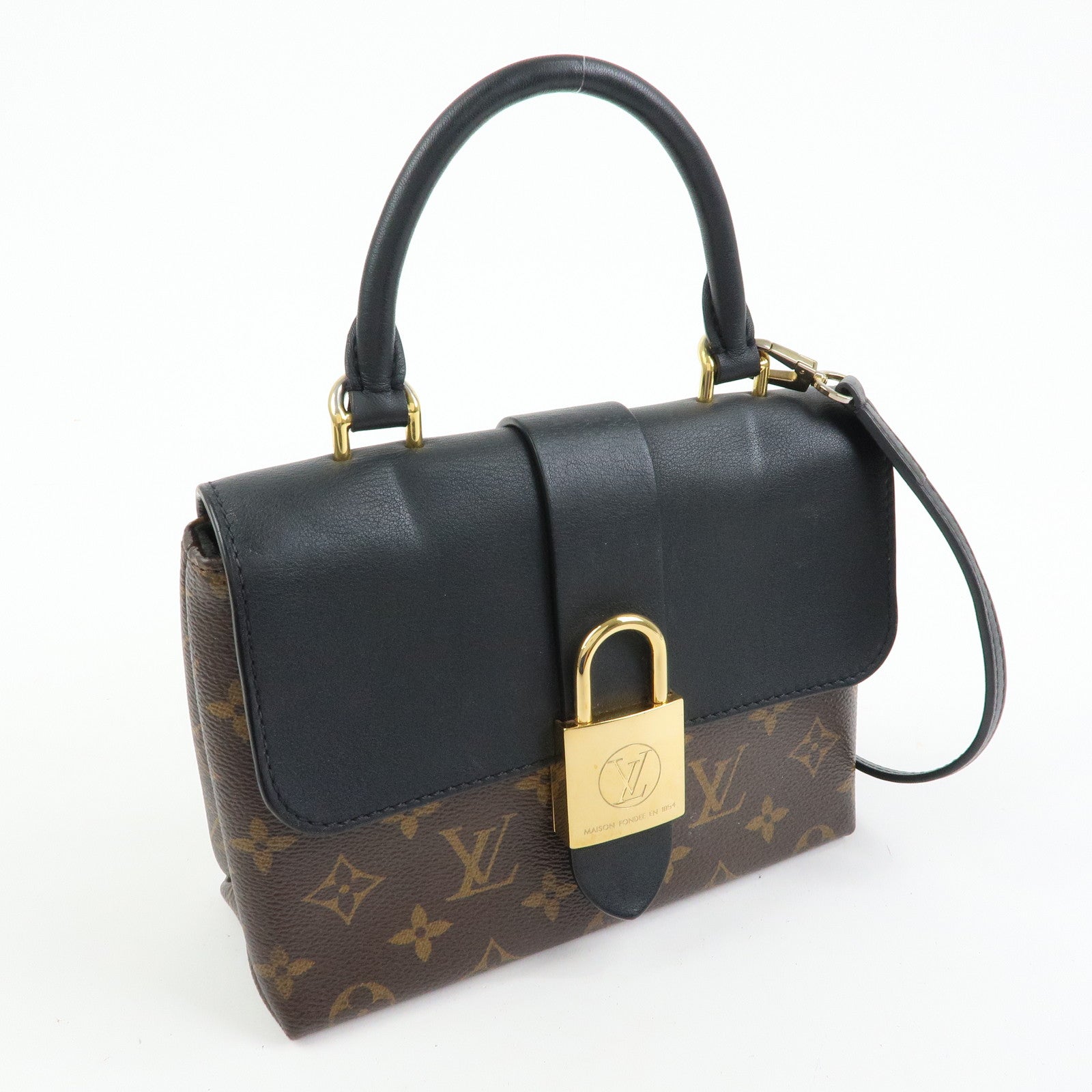 Louis Vuitton Monogram Locky BB 2Way Shoulder Bag Brown Noir M44141