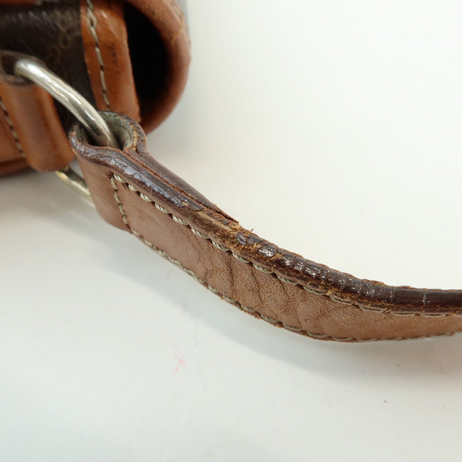 CELINE Macadam PVC Leather Shoulder Bag Crossbody Bag Brown