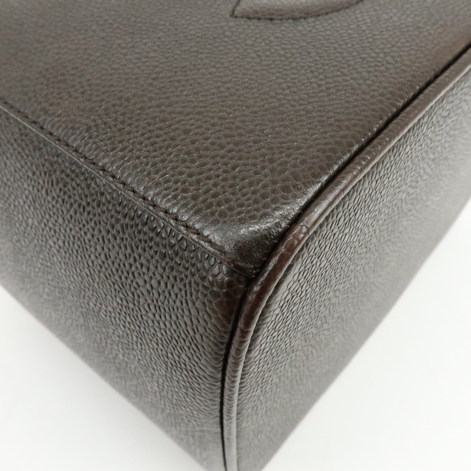 CHANEL COCO Mark Caviarskin 2WAY Bag Cosmetic Bag Black A07061