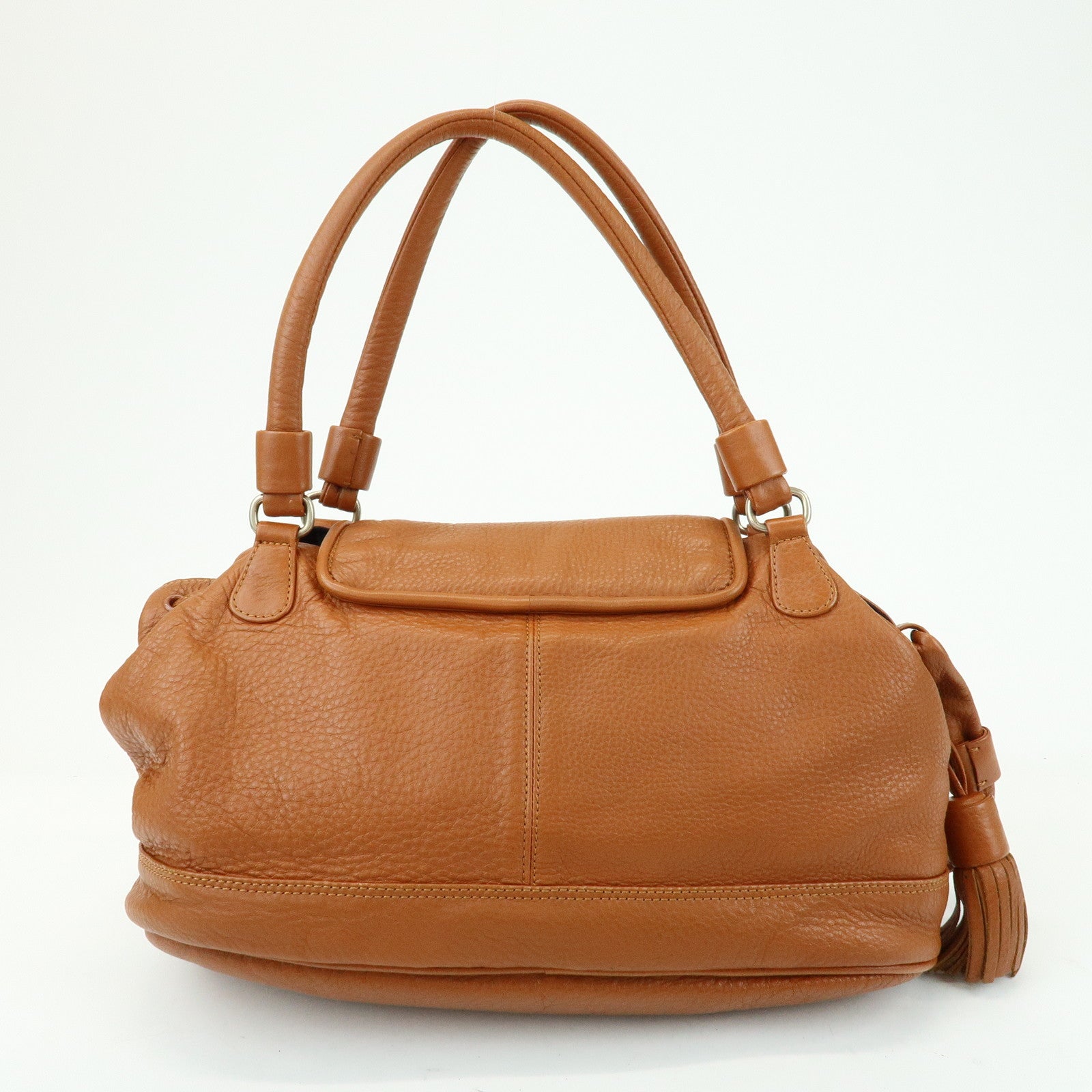 Chloe See by Chloe Cherry Leather 2Way Bag Hand Bag Tassel Brown