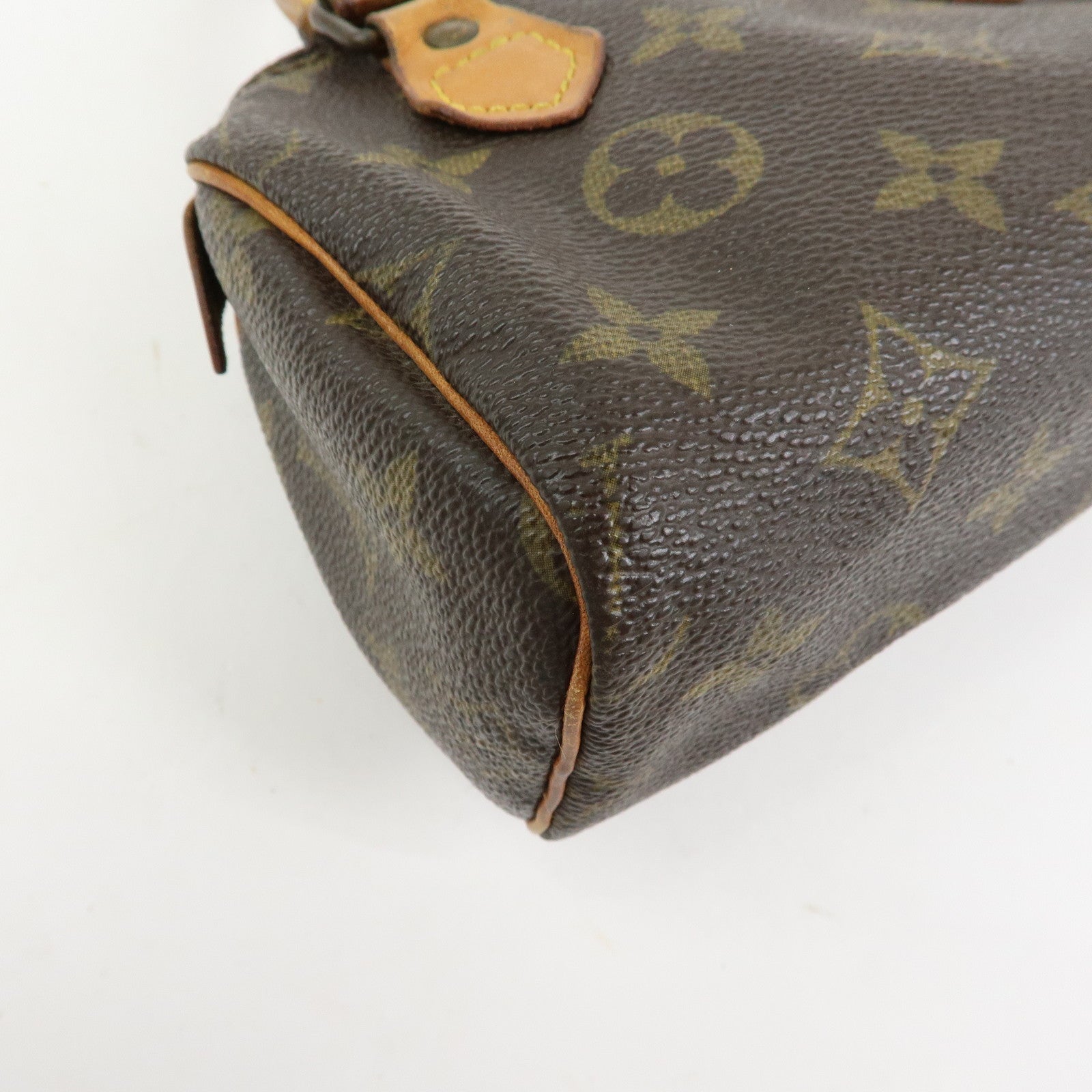 Louis Vuitton Monogram Mini Speedy Hand Bag & Strap Brown M41534