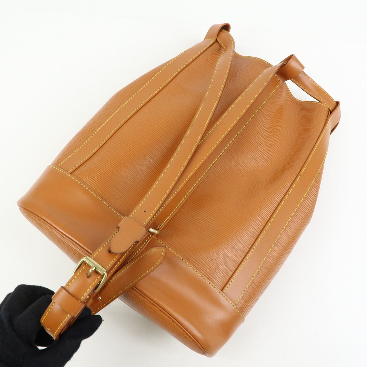 Louis Vuitton Epi Randonnee PM Shoulder Bag Zipang Gold M52358