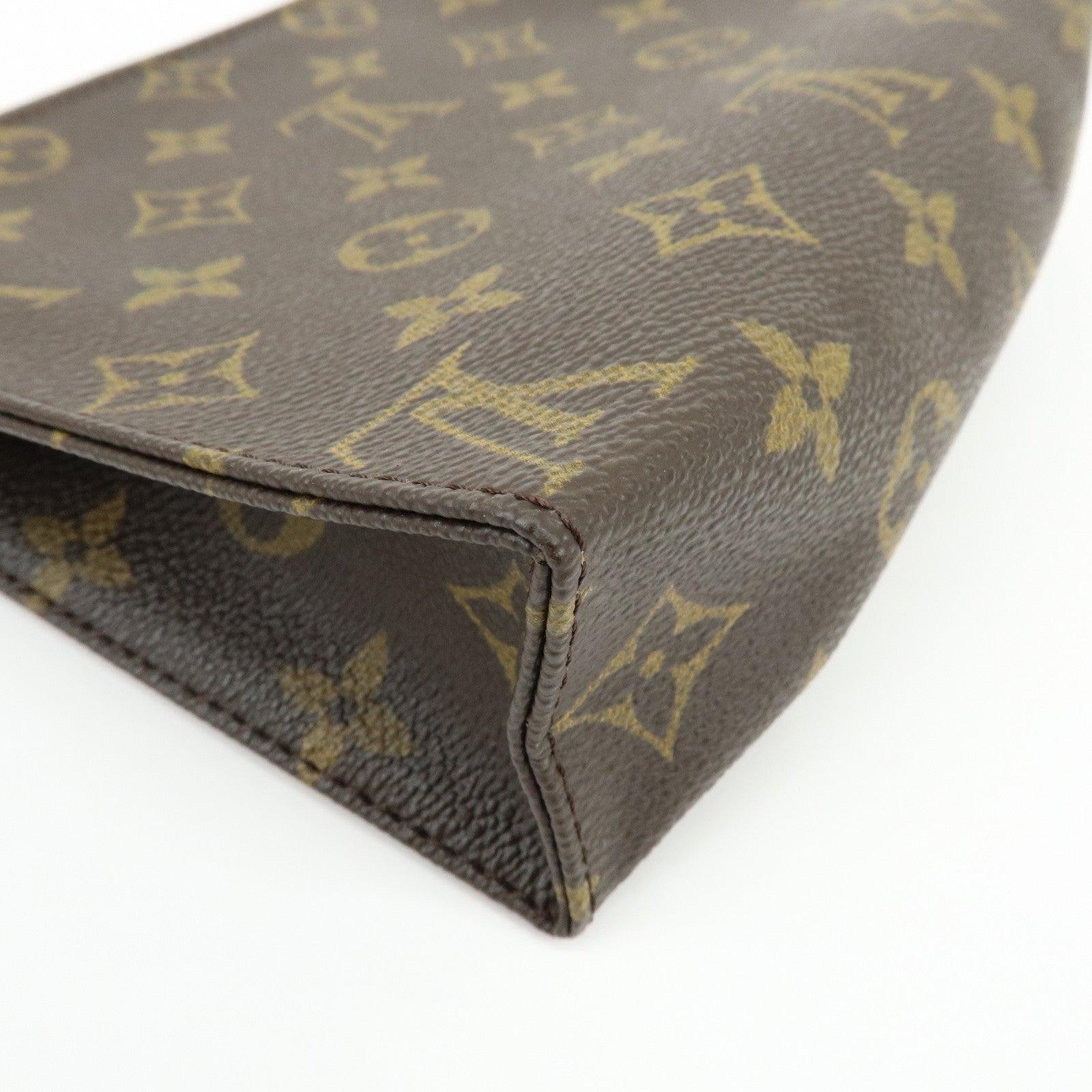 Louis Vuitton Monogram Poche Toilette 19 Clutch Bag Pouch Brown M47544