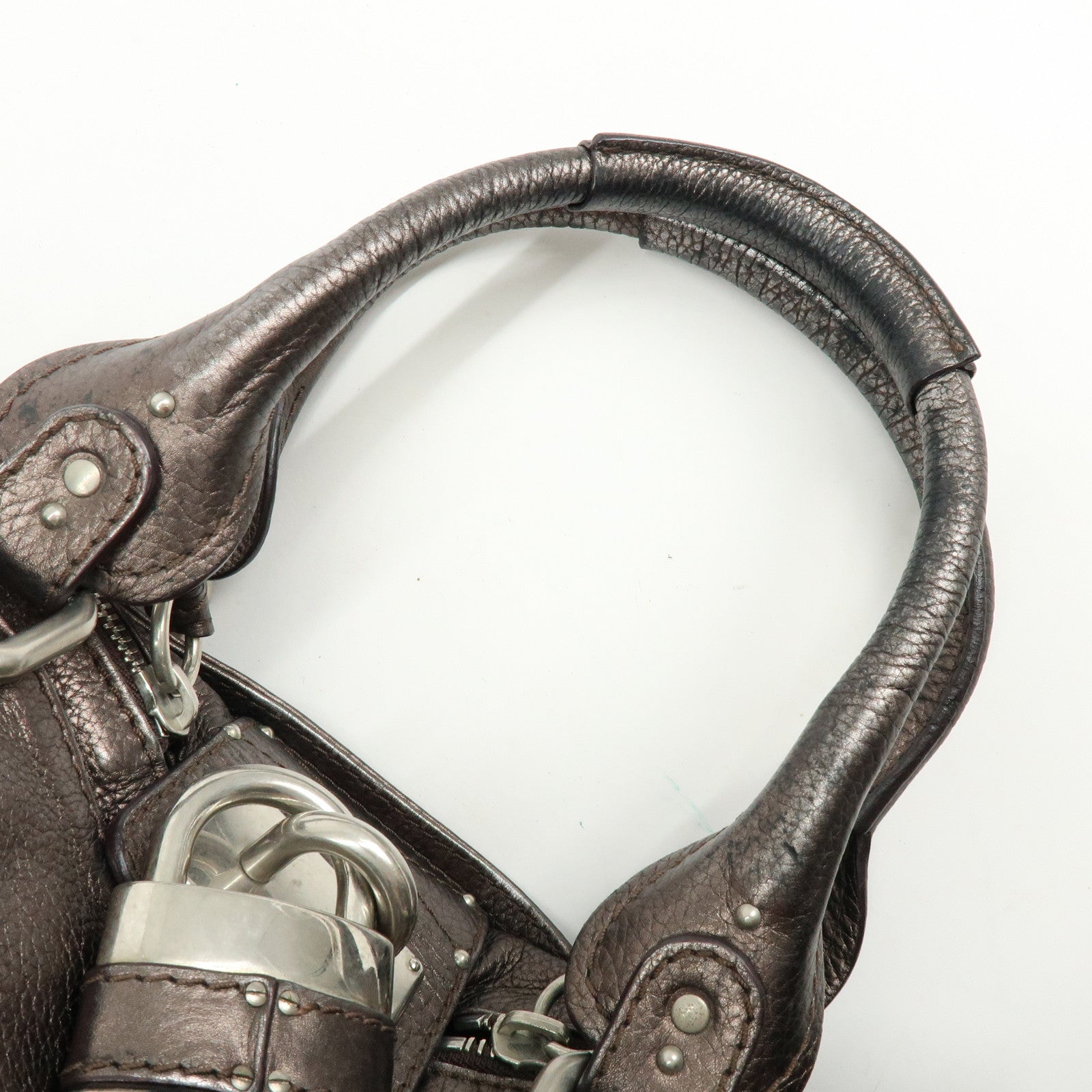 Chloe Paddington Leather Hand Bag Shoulder Bag Bronze
