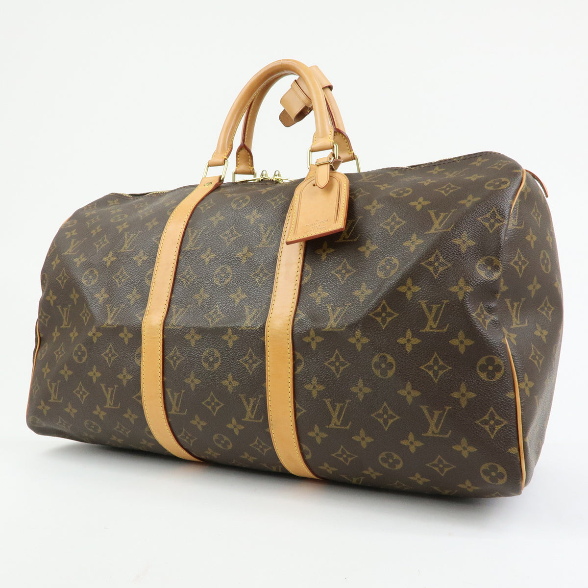 Louis Vuitton Monogram Keep All 50 Boston Bag Brown M41426