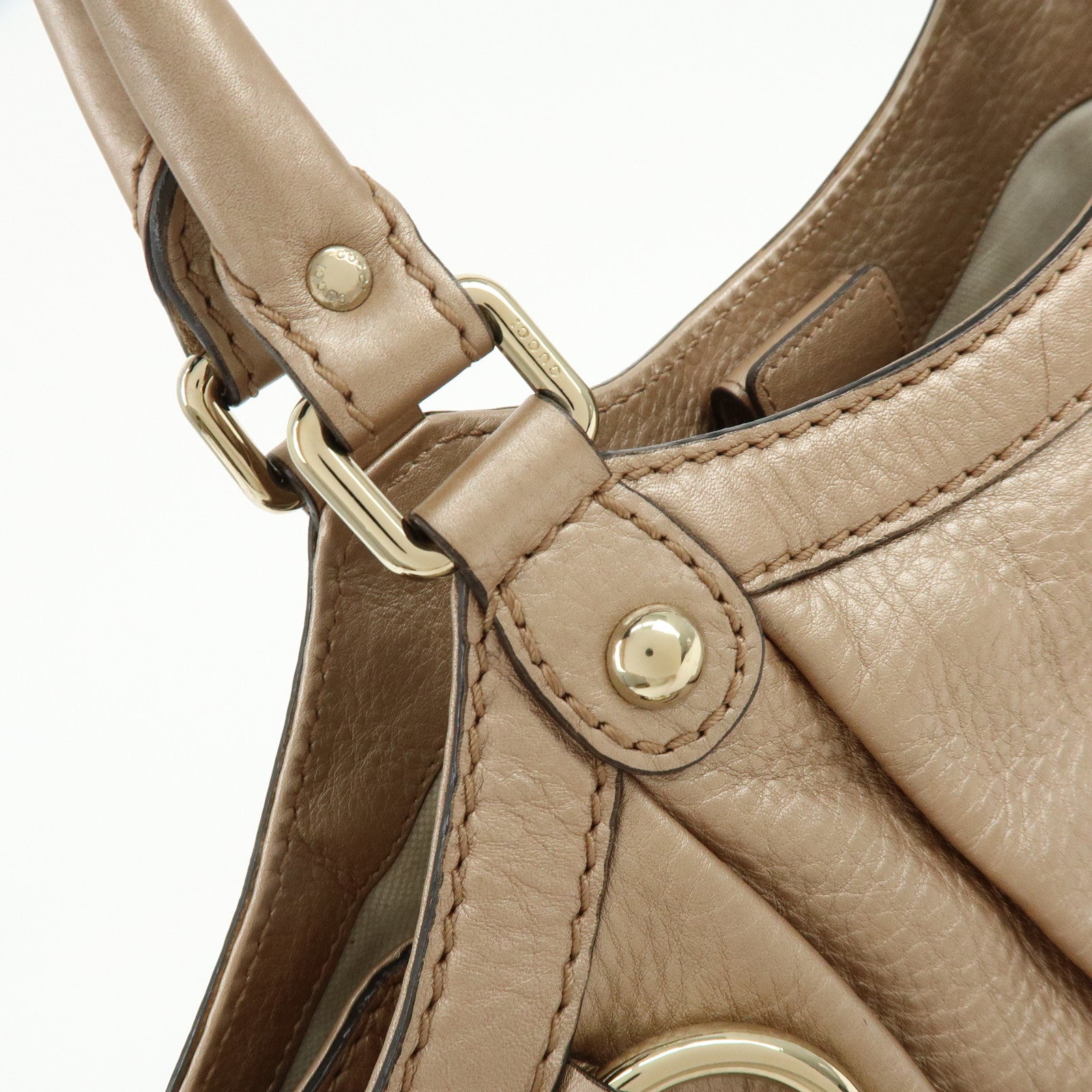 GUCCI Sukey Interlocking G GG Leather Tote Bag Hand Bag Pink 211944