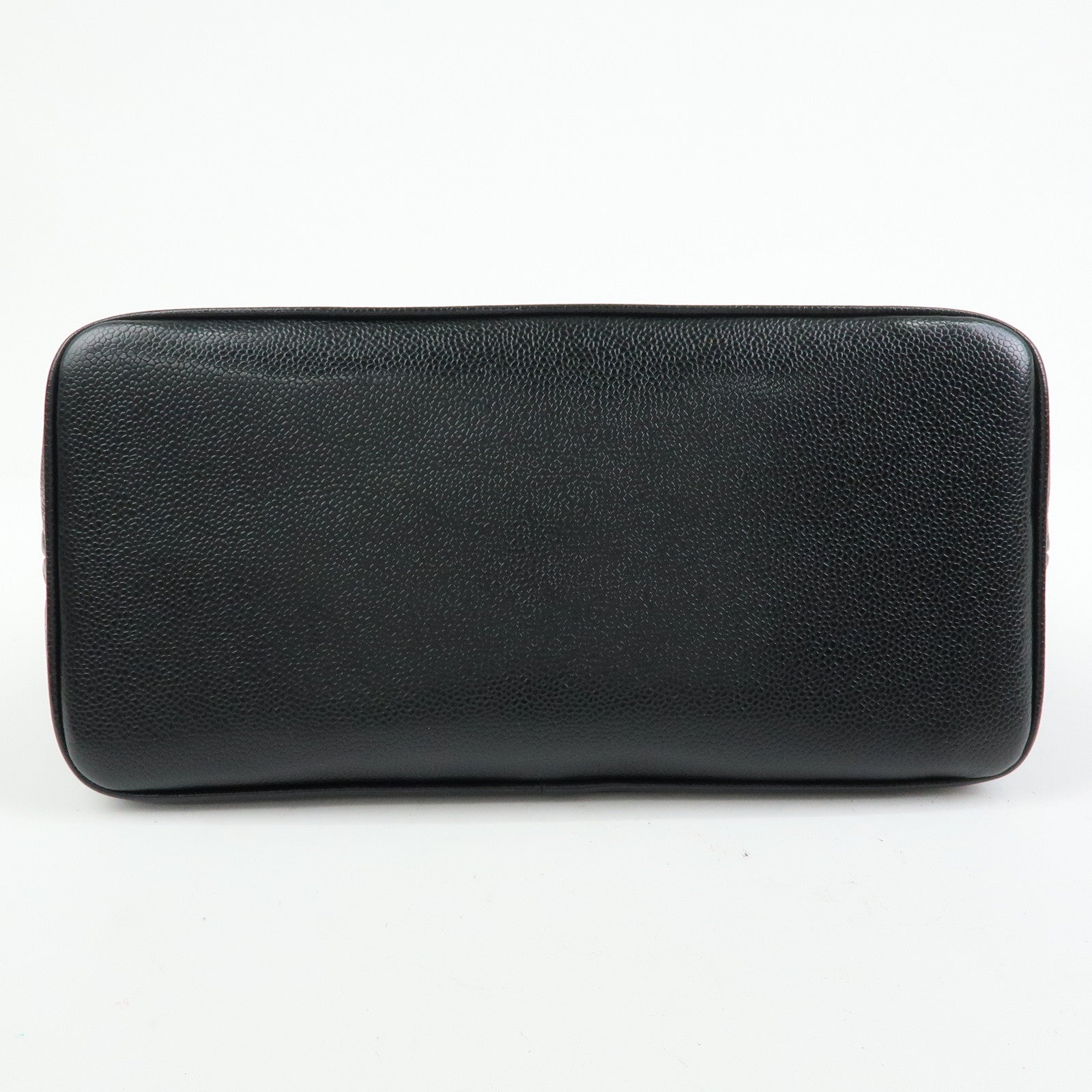 CHANEL Medallion Matelasse COCO Mark Caviarskin Tote Bag Black A01804