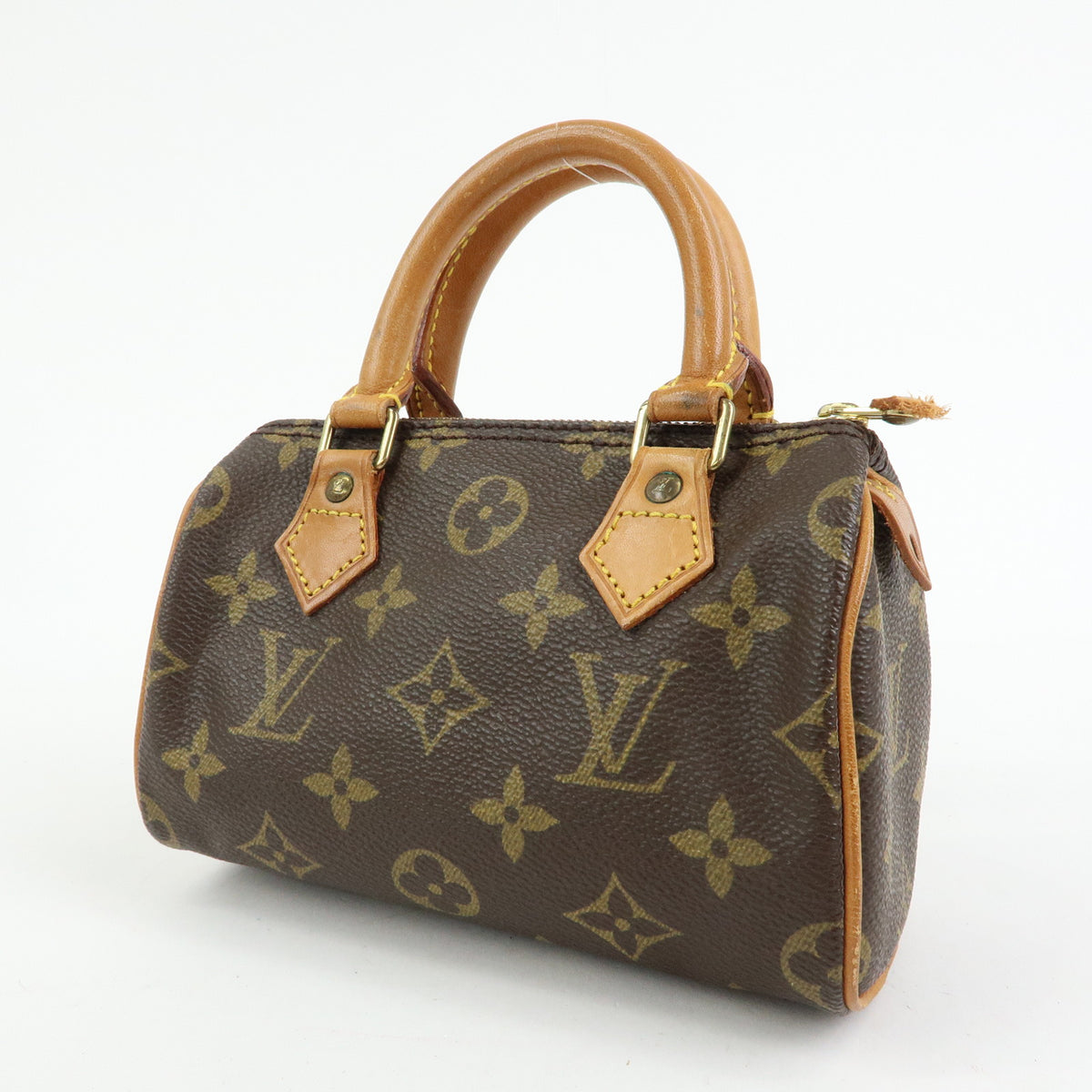 Louis Vuitton Monogram Mini Speedy Hand Bag Brown M41534