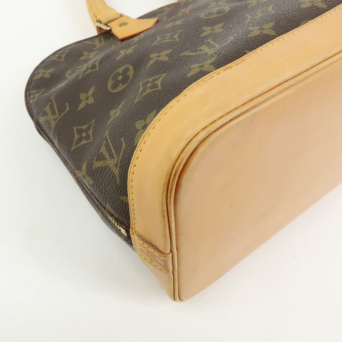Louis Vuitton Monogram Alma Canvas Leather Hand Bag Brown M51130