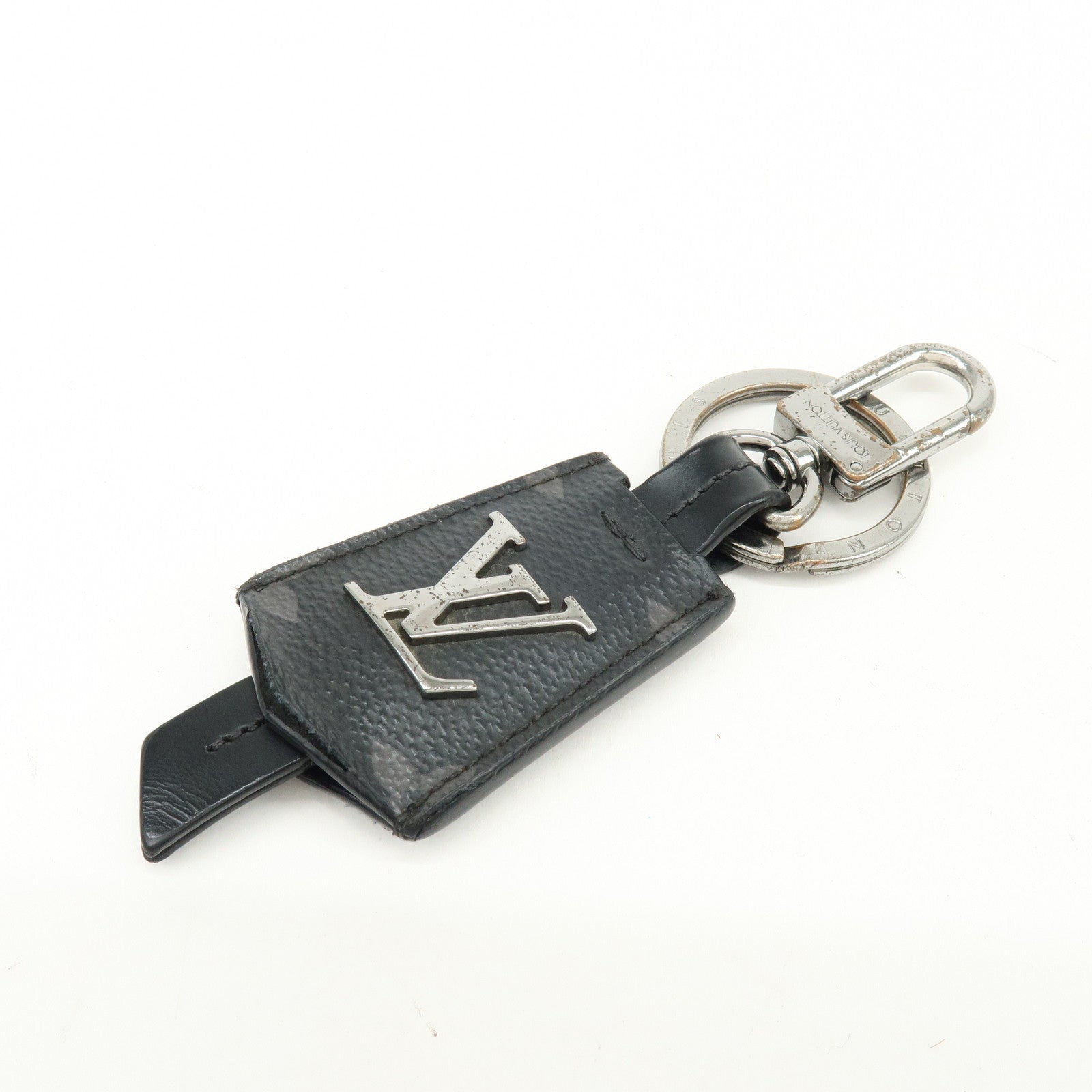 Louis Vuitton Monogram Eclips Porte Cles Cloche Key Charm Black M63620
