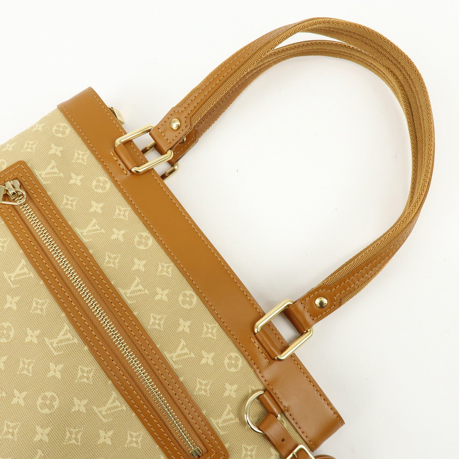 Louis Vuitton Monogram Mini Lucille PM Hand Bag Beige M92684