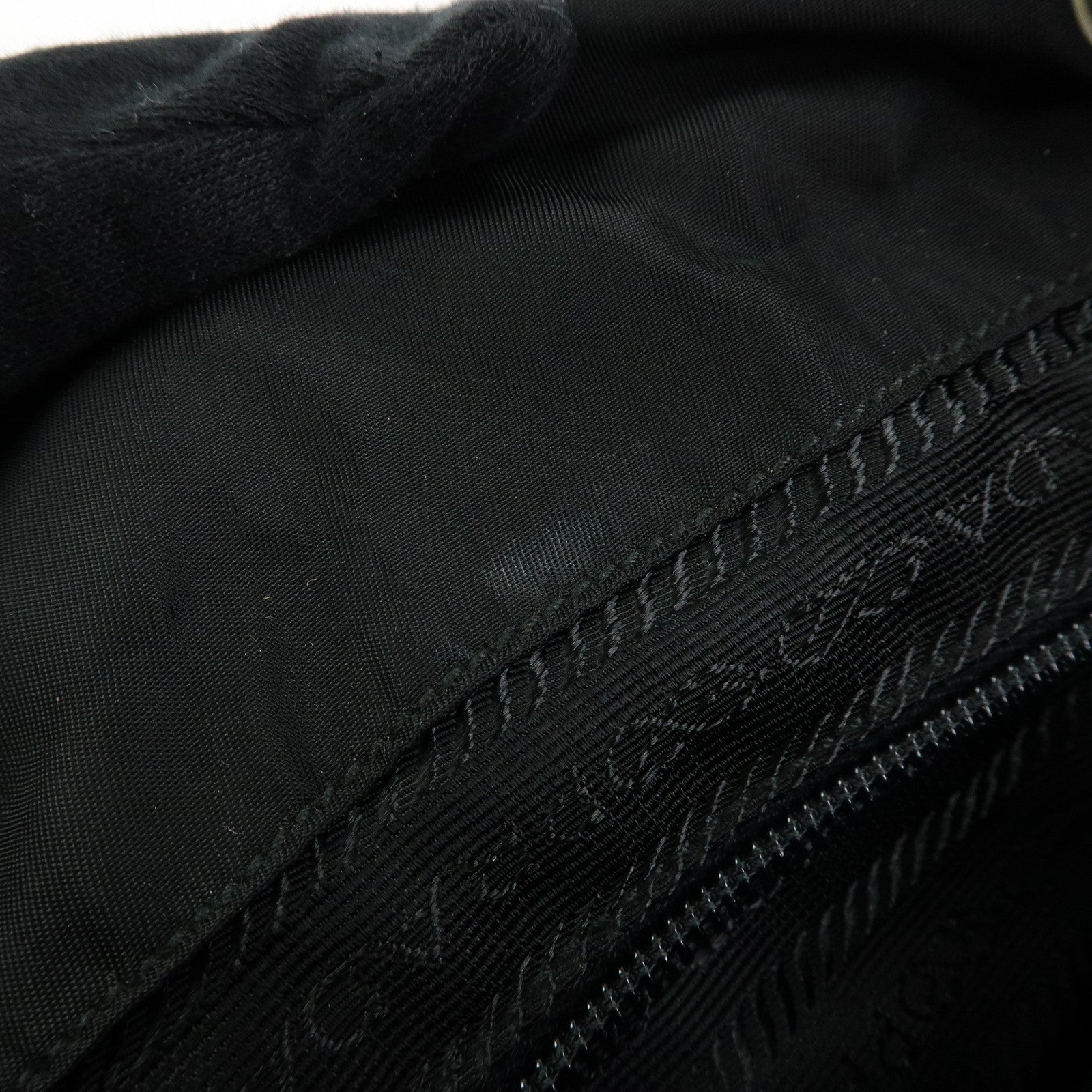 PRADA Triangle Logo Nylon Backpack Rucksack Black 1BZ005