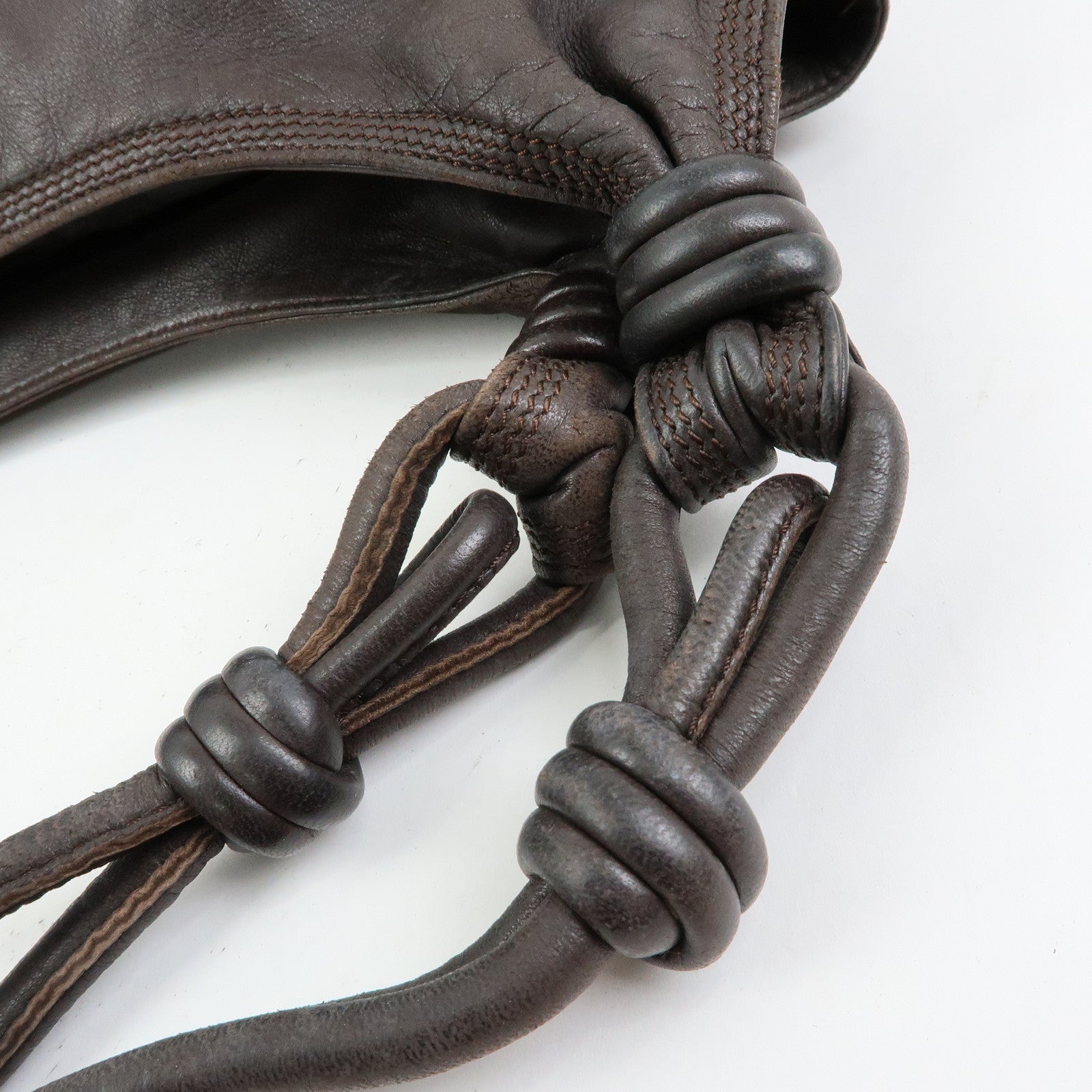 LOEWE Anagram Nappa Leather Shoulder Bag Tote Bag Brown