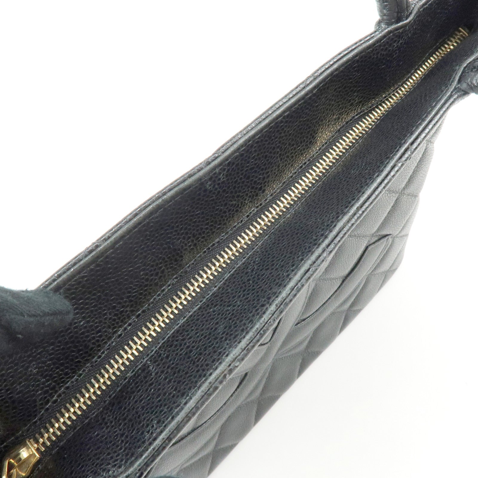 CHANEL Matelasse COCO Mark Medallion Tote Bag Hand Bag Black A01804