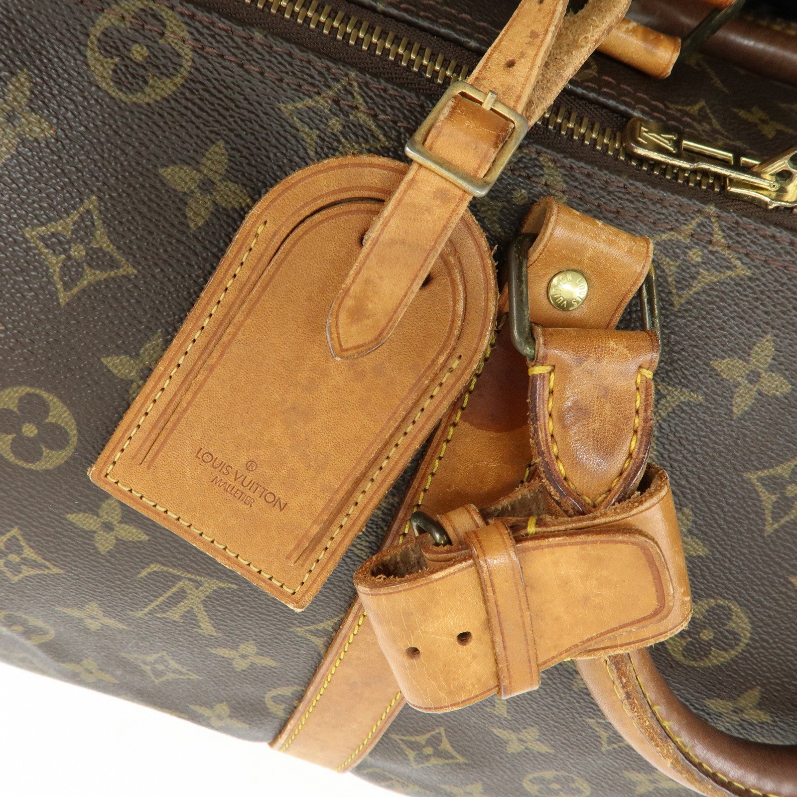Louis Vuitton Monogram Keep All Bandouliere 50 Boston Bag Brown M41416